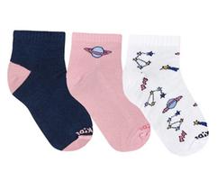 Kit Com 3 Pares De Meias MENINAS Infantojuvenil