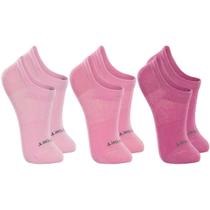 Kit com 3 Pares de Meias Sapatilha Infantil Lupo Kids em Algodão Lisa Básica Unissex Confortável