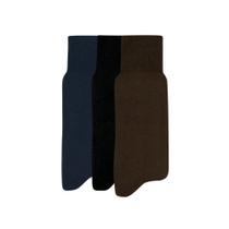 Kit Com 3 Pares De Meias Social Masculina Mash 100% Algodão
