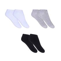 Kit com 3 Pares de Meias Soquete Cano Curto Algodão Veste 38 a 43 Kit com 3 Pares de Meias Soquete Cano Curto Algodão Veste 38 a 43