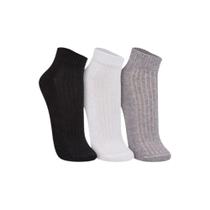 Kit Com 3 Pares De Meias Unissex Feminino E Masculino Cano Curto Trifil Algodão