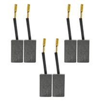 Kit com 3 pares Escova Carvão Compatível com Furadeira DWT FSD1050
