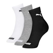 Kit Com 3 Pares Meia Esportiva Masculina Cano Médio