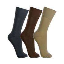Kit Com 3 Pares Meia Social Feminino Algodão Selene Kit Com 3 Pares Meia Social Feminino Algodão Selene