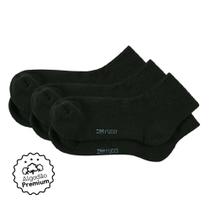 Kit com 3 Pares Meias Cano Médio Algodão Preto Kit com 3 Pares Meias Cano Médio Algodão Preto
