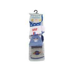 Kit com 3 pares meias sortidas para bebê recém nascido Kit com 3 pares meias sortidas para bebê recém nascido