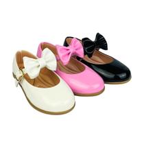 Kit Com 3 Pares Sapatilha Infantil Menina Boneca Verniz Confortável SPT-505