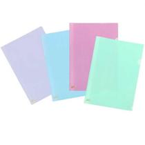 Kit Com 3 Pastas Em L Tom Pastel Tons Pasteis A4 Plástico Kit Com 3 Pastas Em L Tom Pastel Tons Pasteis A4 Plástico