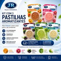 Kit com 3 pastilhas aromatizantes Kit com 3 pastilhas aromatizantes