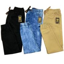 Kit Com 3 Peças Calça Joguer Sarja Masculina Tam Kit Com 3 Peças Calça Joguer Sarja Masculina Tam