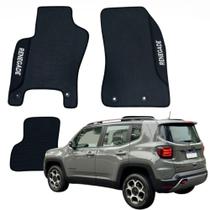 Kit com 3 Peças de Tapete Borracha Impermeável Automotivo Jeep Renegade 2009 a 2023 - V5568