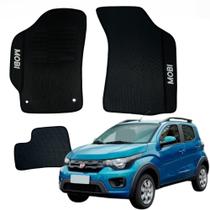 Kit com 3 Peças de Tapetes de Borracha Automotivos Fiat Mobi 2016 a 2023 - V5805