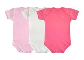 Kit com 3 Peças do Body Liso e Bordado Manga Curta Algodão. O bebê mais lindo e bem fresquinho neste calor. Bordado e cores deixam o bebê uma fofura Kit com 3 Peças do Body Liso e Bordado Manga Curta Algodão. O bebê mais lindo e bem fresquinho neste calor. Bordado e cores deixam o bebê uma fofura