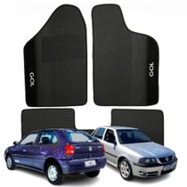 Kit com 3 Peças Tapetes Emborrachados Automotivos Volkswagen Gol G2 G3 G4 Bola - V6065