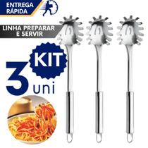 Kit com 3 pegador de Macarrão Longo 100% Inox Cozinha Kit com 3 pegador de Macarrão Longo 100% Inox Cozinha