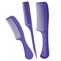 Kit Com 3 Pentes De Plàstico Ideal Para Pentear Cabelo Kit Com 3 Pentes De Plàstico Ideal Para Pentear Cabelo