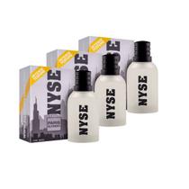 Kit com 3 Perfumes Paris Elysees NYSE 100ml Masc. Para Homem