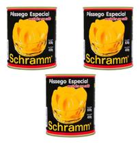 Kit Com 3 Pêssegos Em Calda Especial Schramm Lata 830g
