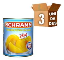 Kit Com 3 Pêssegos Em Calda Zero Açúcar 450g - Schramm
