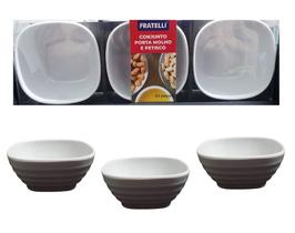 Kit com 3 Petisqueira Molheira Bowl de Melamina Canelada 11cm De Ø