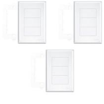 Kit Com 3 Placas 4x2 Cega com suporte Evidence - Fame