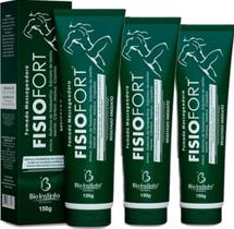 Kit Com 3 Pomadas Massageadora Fisiofort Verde Bio Instinto