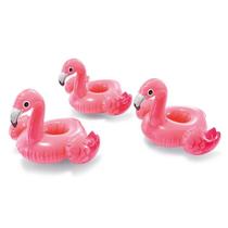 Kit com 3 Porta Copo Flamingo Inflável Piscina Mar Drink Holders Intex 33x25cm Intex