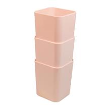 Kit com 3 Porta Objetos Rosa Pastel - Dello