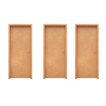 Kit com 3 Portas de Madeira 210x80cm Espessura 3,5cm Mso Eucatex