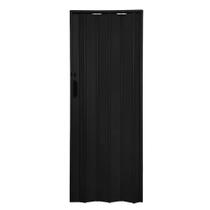 Kit com 3 Portas Sanfonada de PVC 210x84cm Bariri Preto/Absoluto