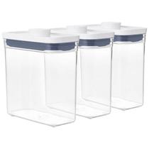 Kit Com 3 Pote Hermético Oxo Pop 2.0 Retangular 1,1 Litros