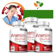Kit Com 3 Potes Anemin 500Mg 60 Cápsulas Kit Com 3 Potes Anemin 500Mg 60 Cápsulas