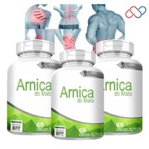 Kit com 3 Potes Arnica 500mg 180 Cápsulas Antiinflamatorio Tônico Anticéptico Analgésico Hematona Furúnculos