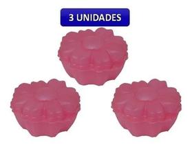 Kit Com 3 Potes Em Formato De Flor Kit Com 3 Potes Em Formato De Flor