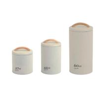 Kit com 3 Potes Mantimentos Sense Bege - Ou
