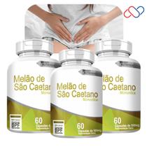 Kit com 3 Potes Melão de São Caetano 500mg 180 Cápsulas Kit com 3 Potes Melão de São Caetano 500mg 180 Cápsulas