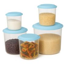 Kit com 3 potes para Mantimento com tampa Redondo - 1300ML/2000ML/3300ML
