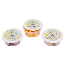 Kit com 3 potes Plásticos kids 210ml Kit com 3 potes Plásticos kids 210ml