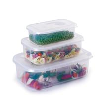 Kit com 3 potes tamanho pmg retangular