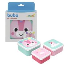 Kit Com 3 Potinhos Zoo Unicórnio 19056 - Buba Kit Com 3 Potinhos Zoo Unicórnio 19056 - Buba