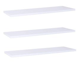Kit Com 3 Prateleiras 80 X 10cm Suporte Invisivel Cor Branco