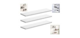 Kit com 3 prateleiras brancas 1,2X20X60CM - Prat-K