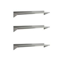Kit com 3 Prateleiras Inox Profissional Aço Inoxidável