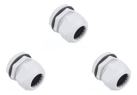 Kit com 3 prensa cabo pvc cinza 1 Kit com 3 prensa cabo pvc cinza 1