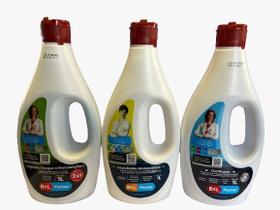 kit com 3 produtos para limpeza de piscina