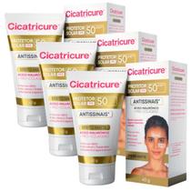 Kit com 3 Protetor Facial FPS50 Antissinais 40g Cicatricure