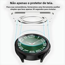 Kit com 3 Protetores de Tela de Vidro Temperado para Samsung Galaxy Watch 6 Classic/5 Pro/4