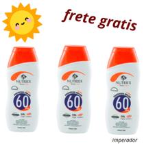 Kit Com 3 Protetores Solar FPS 60 Nutriex Profissional Frasco 120ML Kit Com 3 Protetores Solar FPS 60 Nutriex Profissional Frasco 120ML