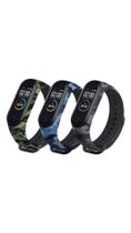 Kit com 3 Pulseiras Camufladas para Mi Band 3 e 4 Estilo Militar, Confortável e Resistente Kit com 3 Pulseiras Camufladas para Mi Band 3 e 4 Estilo Militar, Confortável e Resistente
