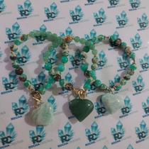 Kit com 3 pulseiras em Amazônita Kit com 3 pulseiras em Amazônita